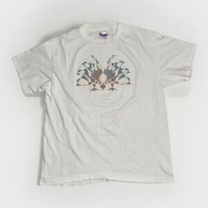 Vintage 1996 Gaspard Eagle Graphic T-Shirt White Hanes Beefy-T Large 21x26